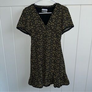 Urban Outfitters Black and Yellow Floral Dress
